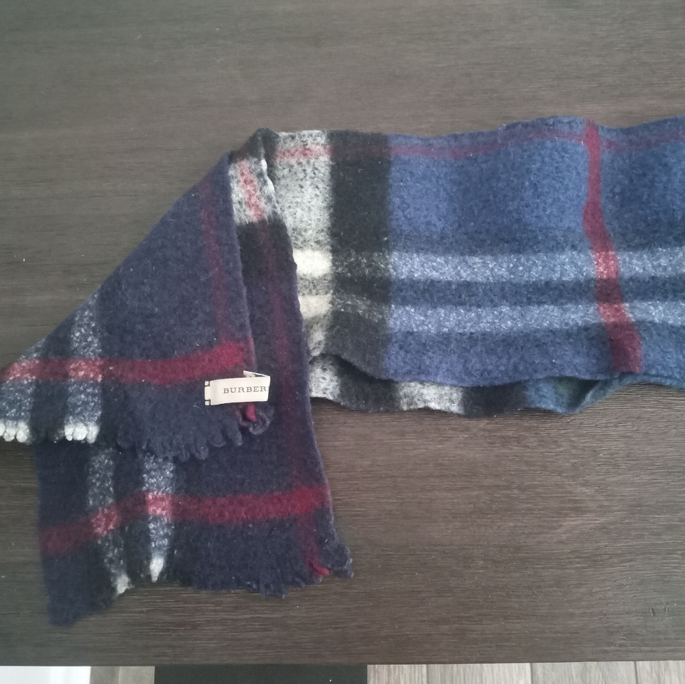Wool Burberry Scarf Red, Blue, Pink, White/Black